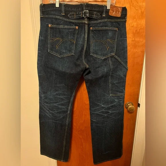 The flathead company jeans 8005A 38 X 36 Super Rare Buckle Back!